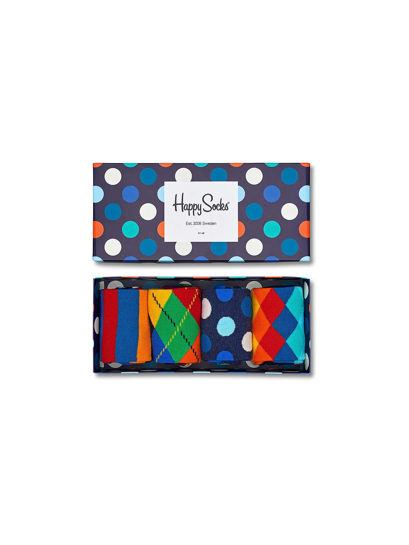 HAPPY SOCKS | Damen Geschenkset BIG DOTS 4er Pkg bunt | 